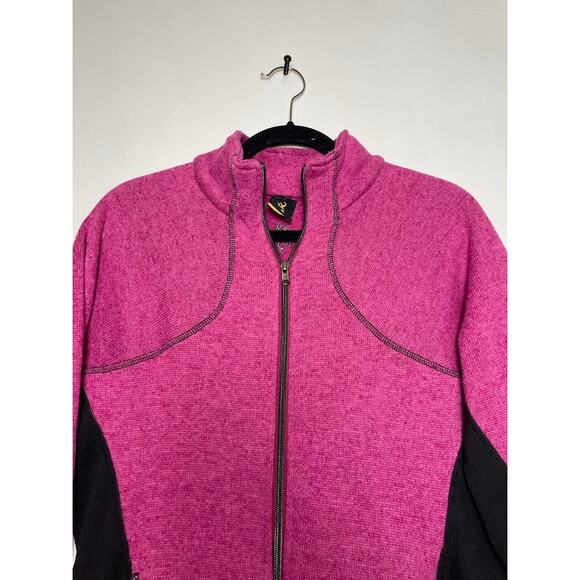 Browning Fleece Womens Medium Pink Full Zip Long Sleeve Jacket Light Weight Coat - Picture 2 of 14